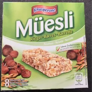 Barres aux noisettes