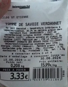 Tomme de Savoie verdannet
