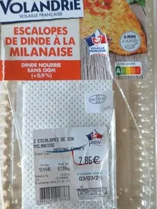 Escalope dinde à la milanaise