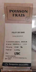 Filet de bar