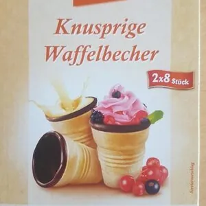Knusprige Waffelbecher