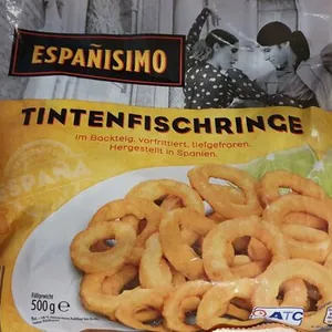 Tintenfischringe im Backteig, vorfrittiert, tiefgefroren