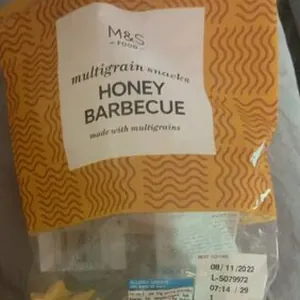 Honey barbecue multigrain snacks