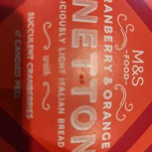 Cranberry and orange panettonne