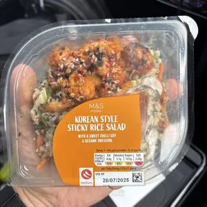 Korean style sticky rice salad