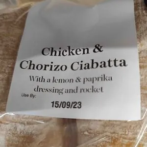 Chicken and chorizo ciabatta