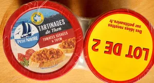 Tartinades de thon, tomates séchées et thym