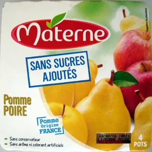 Compotes pomme poire Materne
