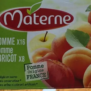 Materne compotes de pomme + pomme abricot