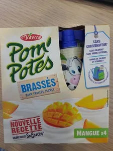 Yaourts fruits mixés mangue Pom'Potes