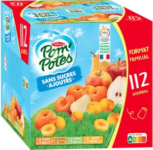 POM'POTES Compotes Pomme, P.Ab, P.Poir, P.Mir 112x90g