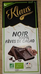 Noir 100% fèves de cacao