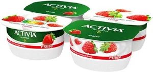 Activia bifidus recette au fromage blanc saveur fraise 120gx4