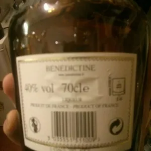 Benedictine 40°, Bouteille De