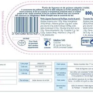 BLEDINA Idées de maman Bol 4x200g 2 Petis lég. Saumon du Pacifique + 2 Tomates Semoule Poisson Dès 8 mois