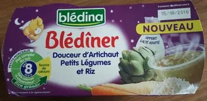 BLEDINER BOLS 2x200g Douceur d'Artichauts Petits Légumes Riz Dès 8 mois