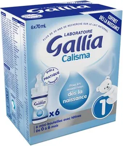 Gallia Calisma1 Coffret dés la naissance 6 x 70 ml de 0 à 6 mois