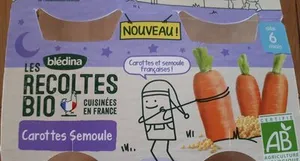 Les Récolte Bio, carotte et sémoule