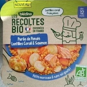 Purée de panais, lentilles corail & saumon