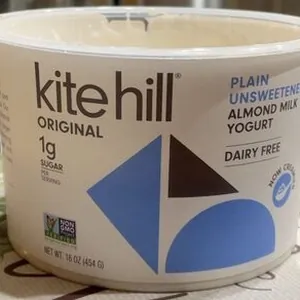 Plain unsweetened almond milk yogurt