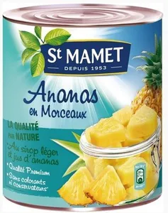 Ananas en morceaux avec jus