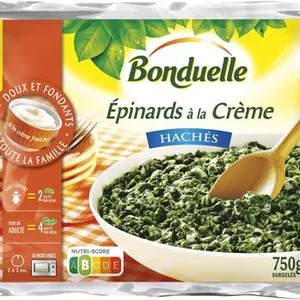 Epinards hachés à la crème