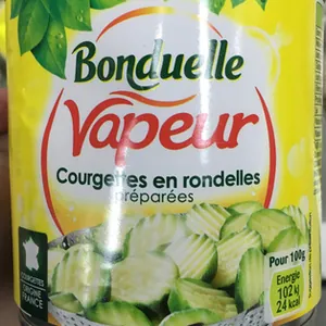 Courgettes en rondelles préparées