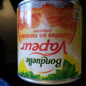 Carottes en rondelles préparées