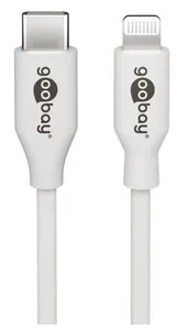 Goobay USB-C till Lightning kabel MFi-Certifierad vit (0.5 meter)