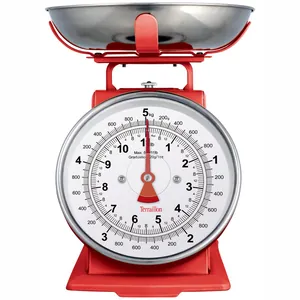 Terraillon: Köksvåg Tradition 500 Dual Red 1L skål, 5 kg