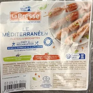 Le méditerranéen plateau 4 brochettes