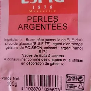 Perles argentées