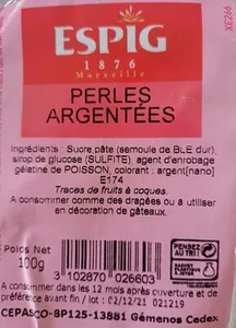 Perles argentées