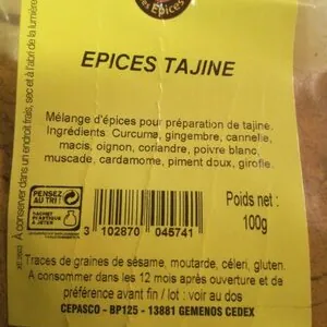 Epices tajine