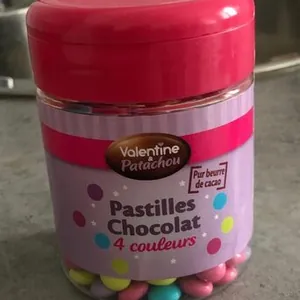 Pastille chocolat 4 couleurs