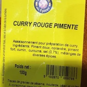 Curry rouge pimenté