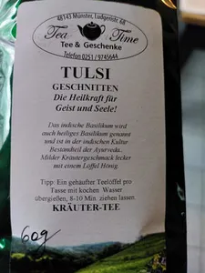 Tulsi Tee, indisches Basilikum