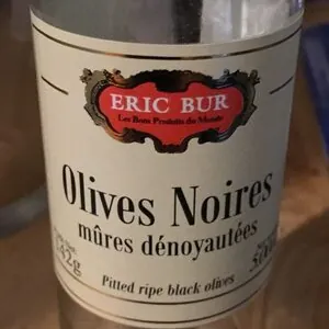 Olives Noires mûres dénoyautées