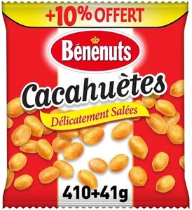 Bénénuts Cacahuètes grillées & salées 410 g + 10% offert