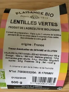 Lentilles vertes