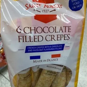 6 chocolate filled crepes