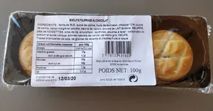 Biscuits Fourrage au chocolat