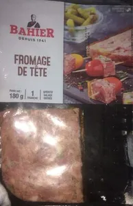 Bahier, Fromage de tête aux cornichons, la barquette de 180 g