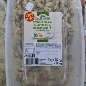 Gnocchetti aux légumineuses, poivrons grillés