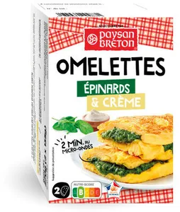 Omelettes épinards et crème