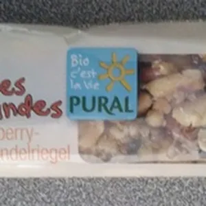 Barre cranberries et amandes