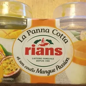La Panna Cotta  et son coulis mangue passion