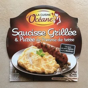 Saucisse Grillée & Purée de Pomme de Terre