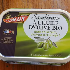 Sardines huile d'olive bio