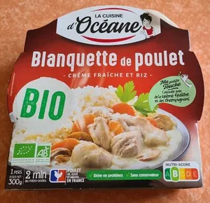 Blanquette de poulet - crème fraîche et riz